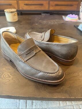 Sperry Men's Gray Leather Penny Loafers